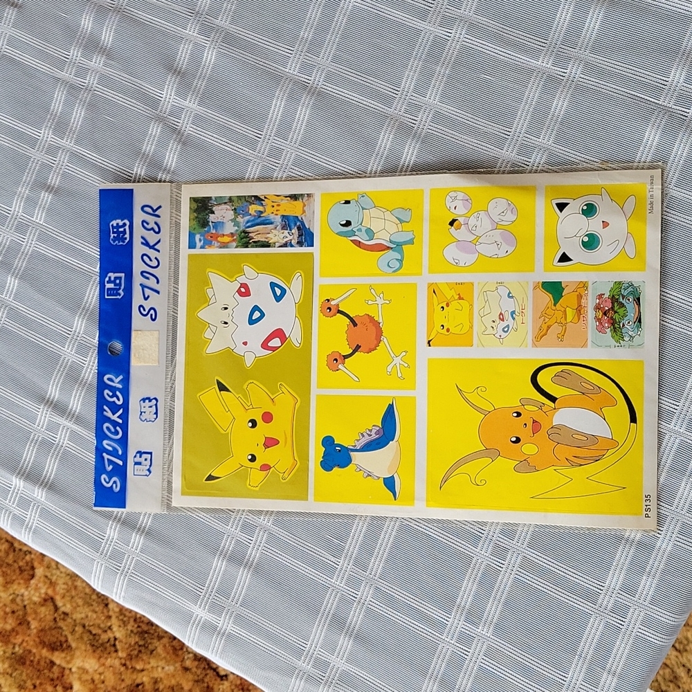 Vintage Nintendo Pokemon Pocket Monsters Stickers